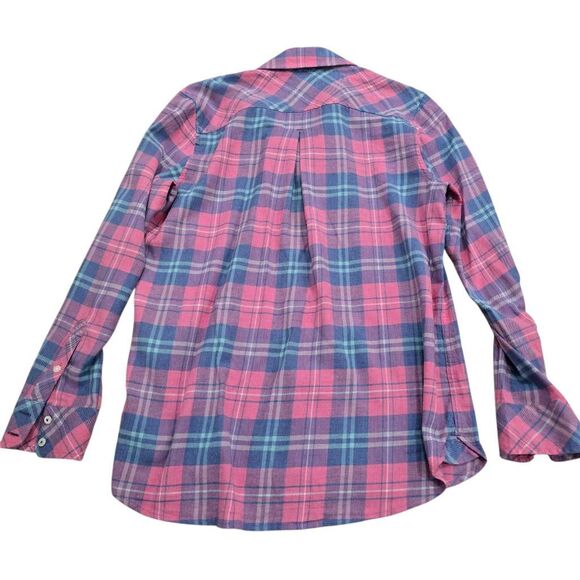 Vineyard Vines Pacific Plaid Chilmark Relaxed Button Down Shirt Womens 4 Stretch - Picture 7 of 7